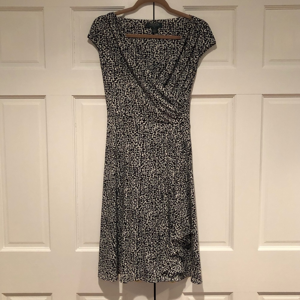 Ralph Lauren black and white dress sz2
